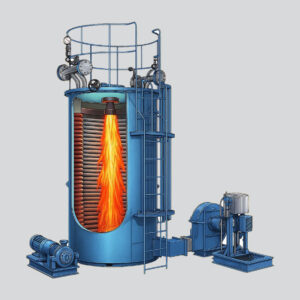 Vertical Three Pass Oil / Gas Fired Thermic Fluid Heater