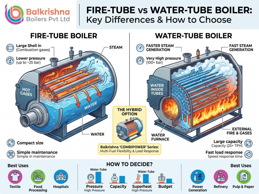 Fire-Tube vs Water-Tube Boiler