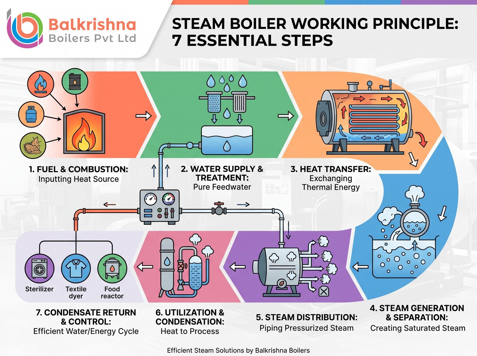 Steam Boiler Working Principle