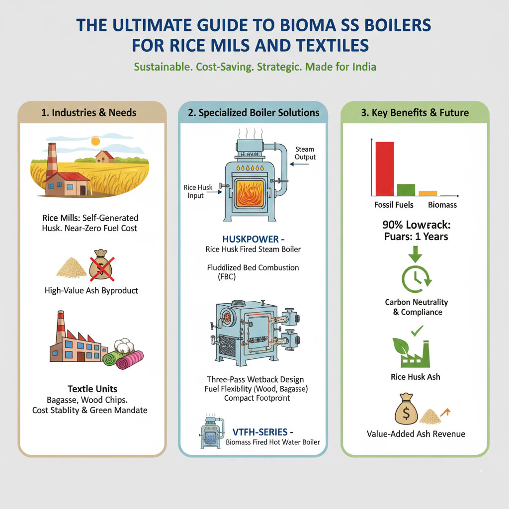 The Ultimate Guide to Biomass Steam Boilers for Rice Mills and Textiles