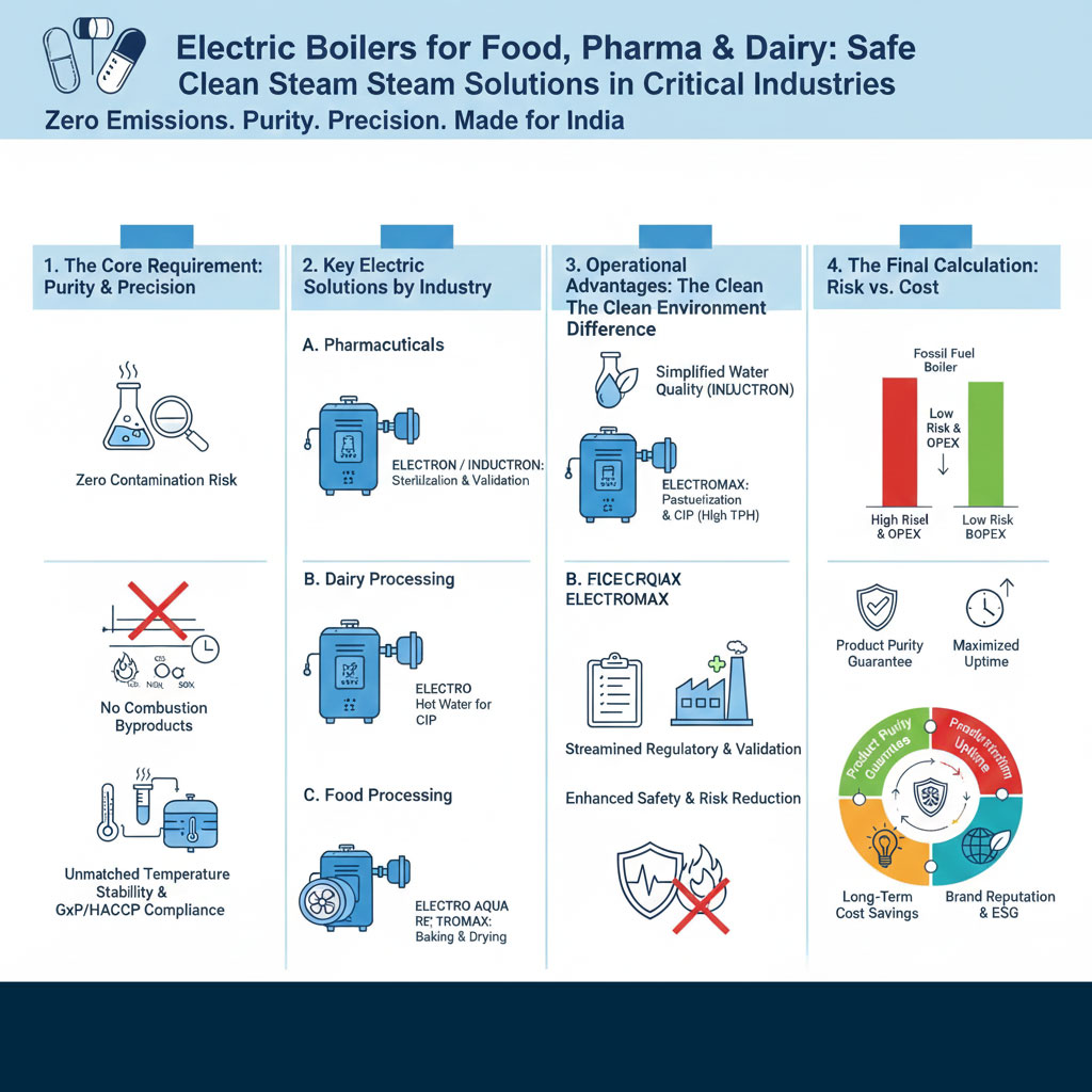 Electric Boilers for Food, Pharma & Dairy: Safe, Clean Steam Solutions