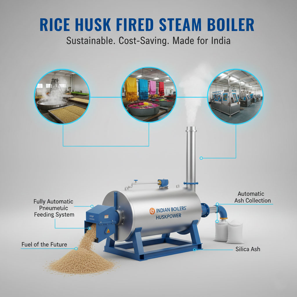 Husk Fired Boiler: Working, Benefits, Fuel Specs & Cost Saving Guide for Indian Industries