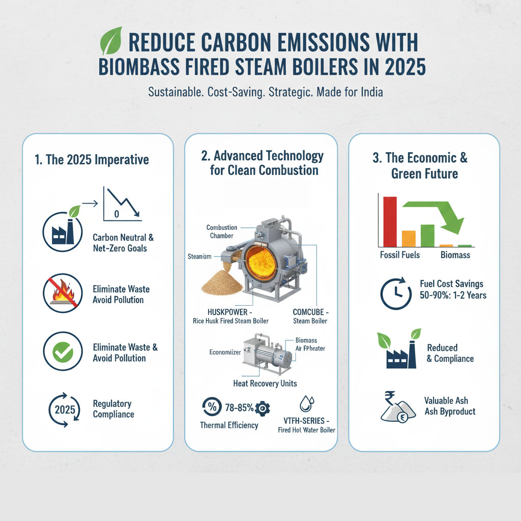 Reduce Carbon Emissions with Biomass Fired Steam Boilers in 2025