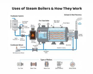 Industrial Uses of Steam Boilers & How They Work