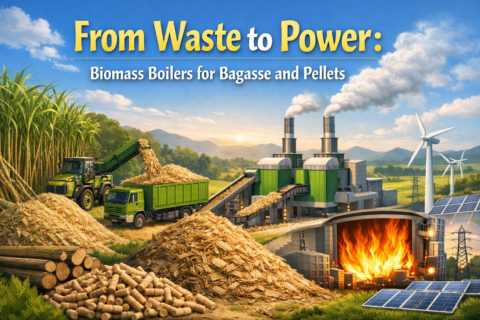 From Waste to Power: Biomass Boilers for Bagasse and Pellets