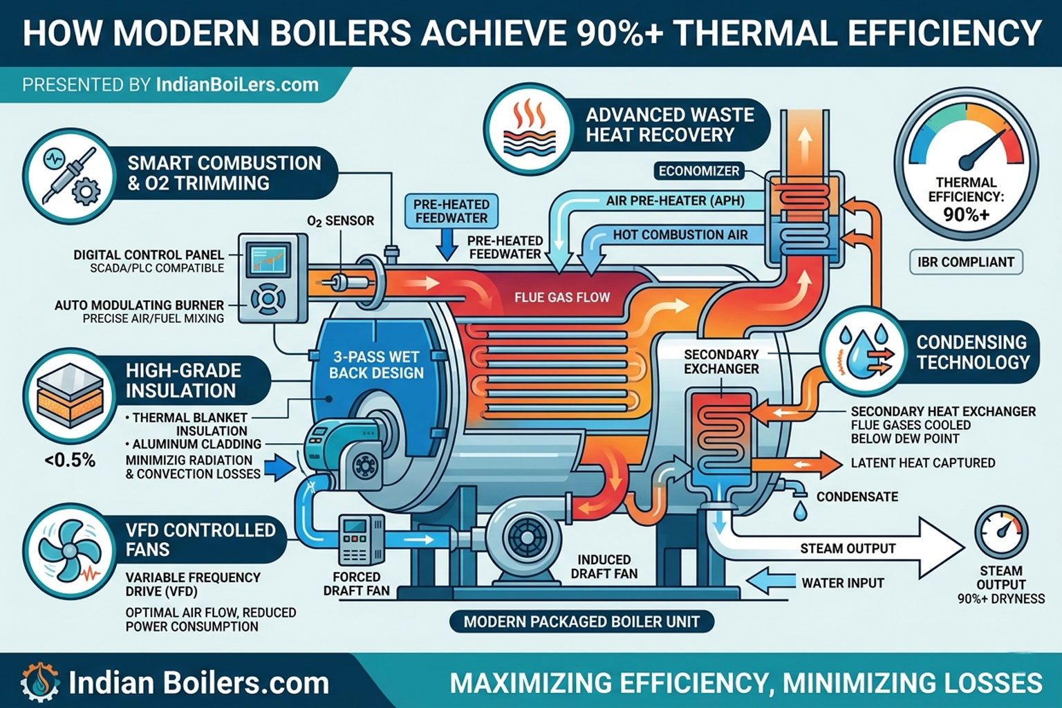 How Modern Boilers Achieve 90%+ Thermal Efficiency
