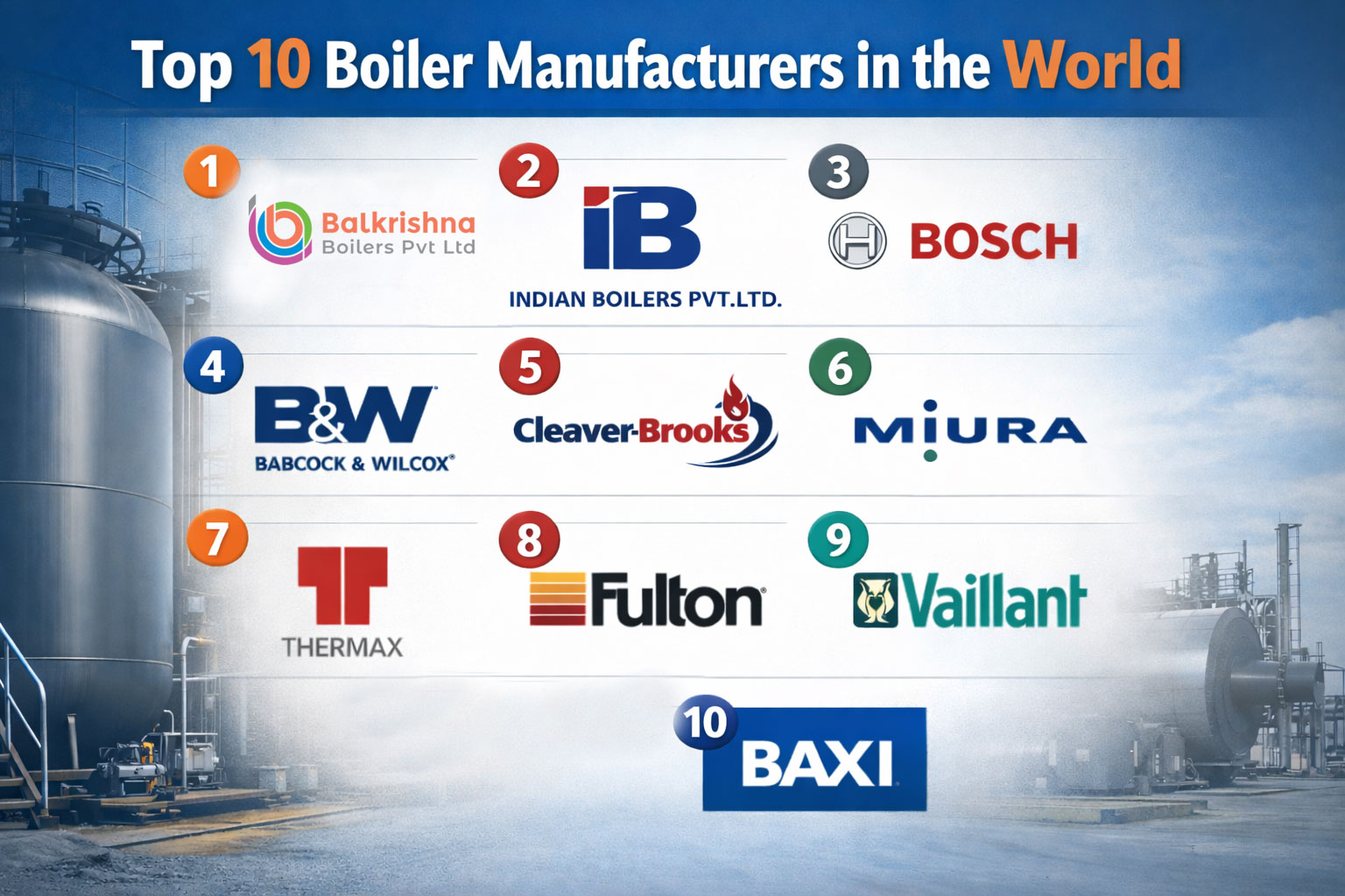 Top 10 Boiler Manufacturers in the World