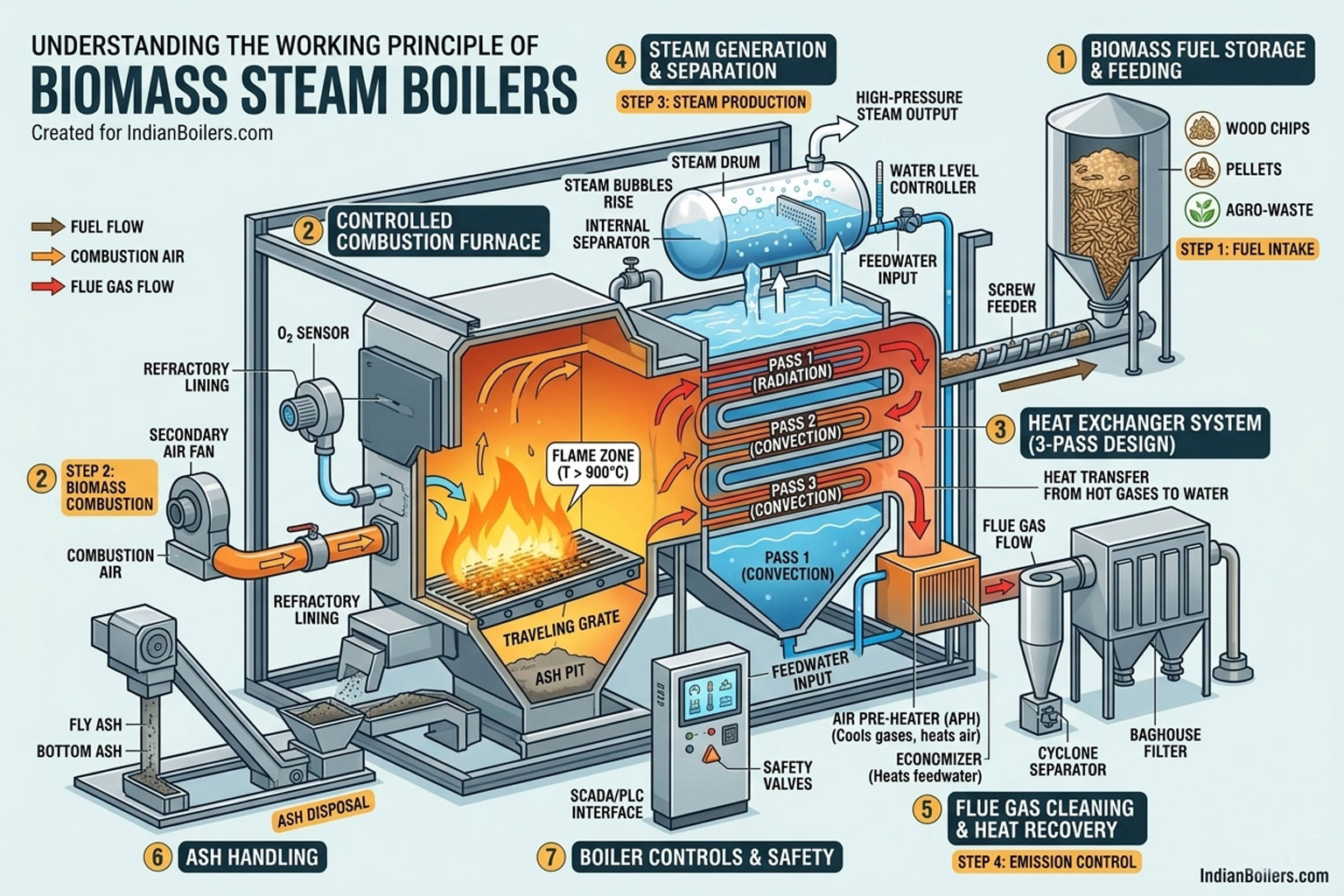 Understanding the Working Principle of Biomass Steam Boilers