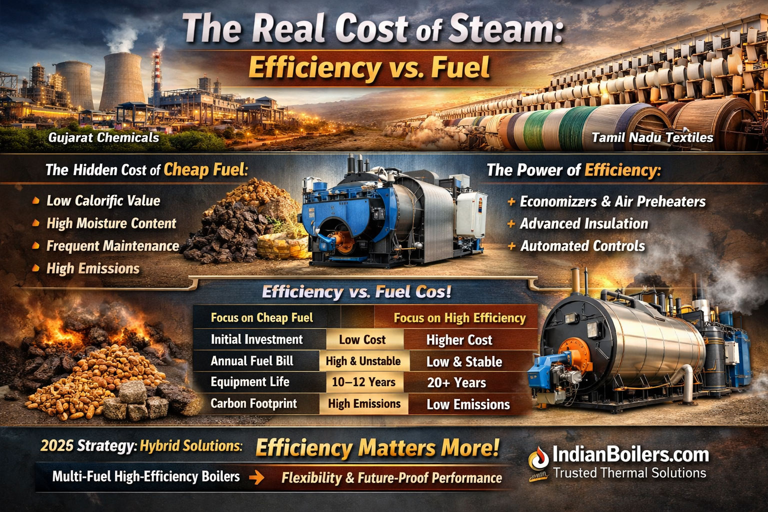 Boiler Efficiency vs. Fuel Cost: What Matters More?
