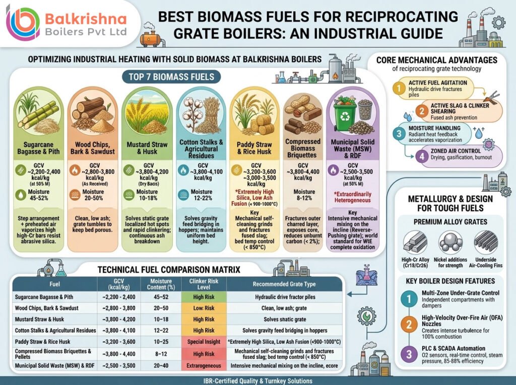 Best Biomass Fuels for Reciprocating Grate Boilers