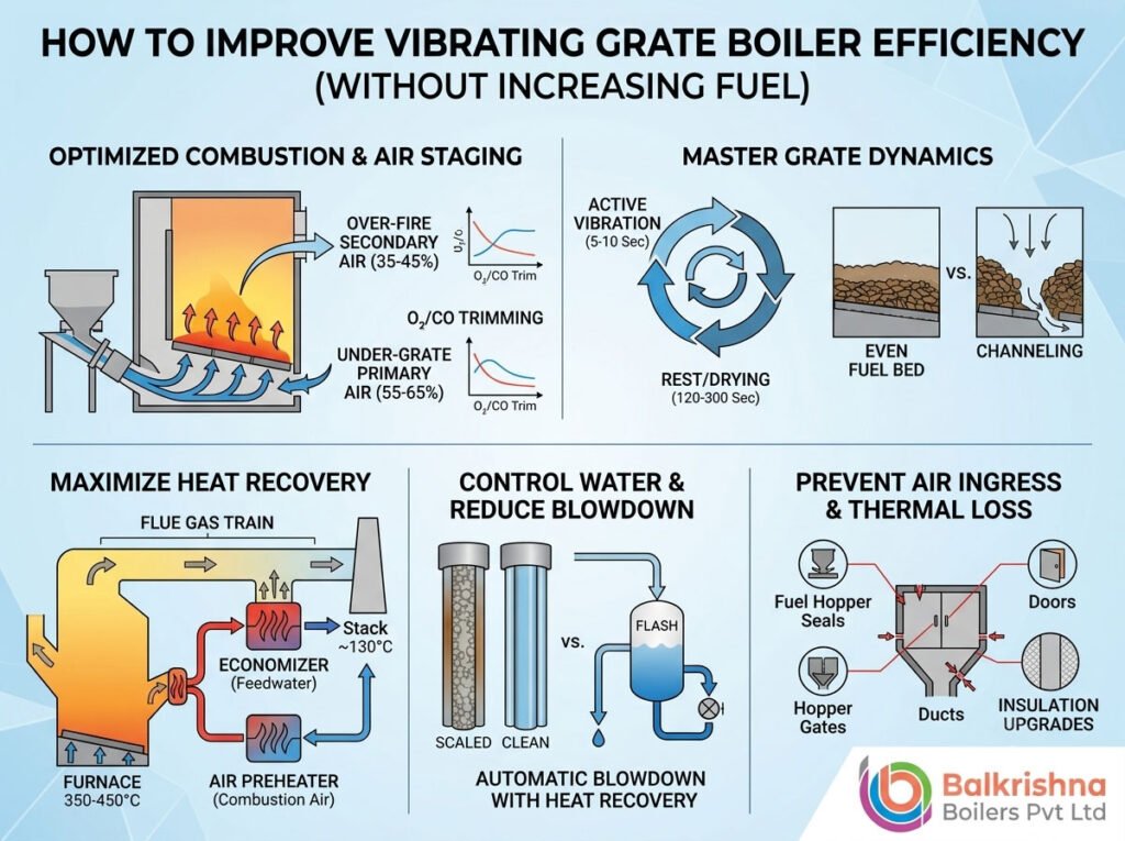 How to Improve Efficiency of a Vibrating Grate Boiler Without Increasing Fuel Consumption