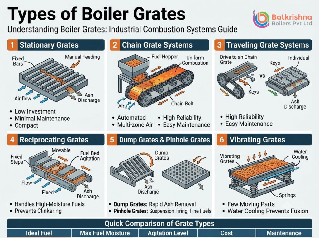 What Are The Types of Boiler Grates
