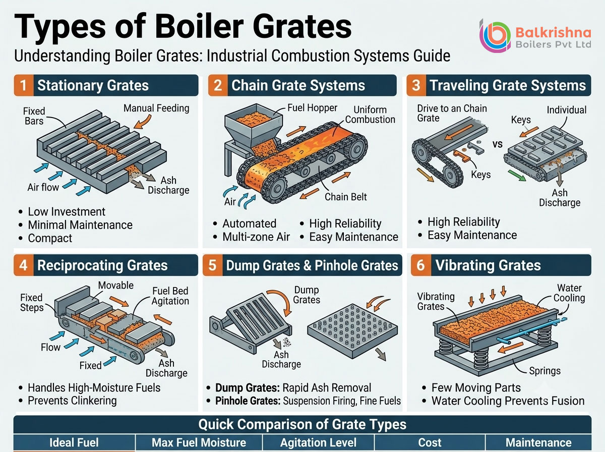 What Are The Types of Boiler Grates