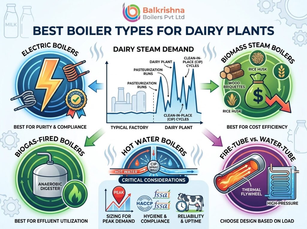 Best Boiler Types for Dairy Plants