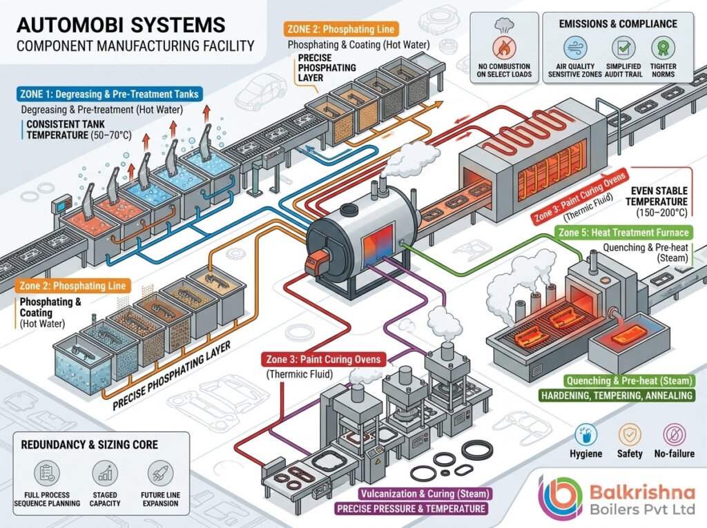 Boilers for Automobile Component Manufacturing: Heat for Pre-Treatment, Paint Shops, and Heat Treatment