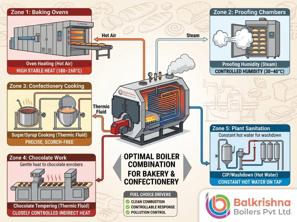 Boilers for Bakery and Confectionery Units: Choosing the Right Heat Source for Ovens, Proofing, and Sugar Work
