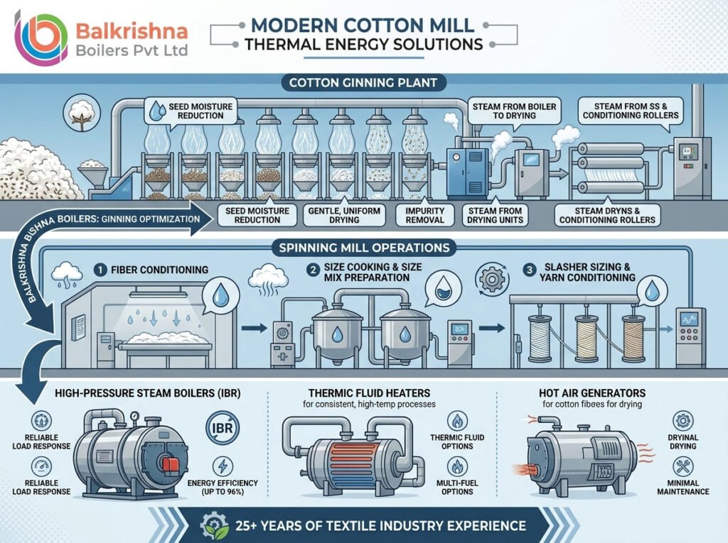 Boilers for Cotton Ginning and Spinning Mills