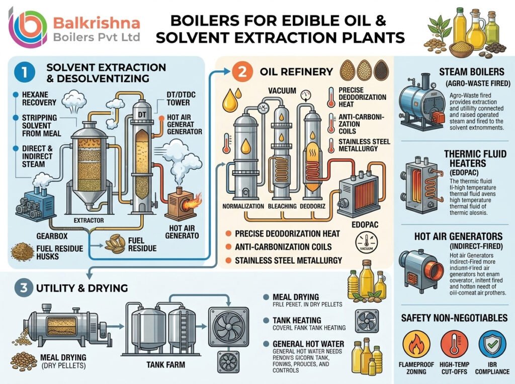 Boilers for Edible Oil and Solvent Extraction Plants