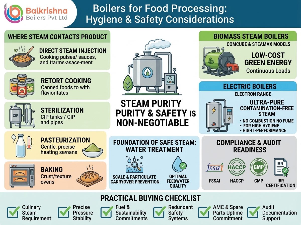 Boilers for Food Processing: Hygiene and Safety Considerations