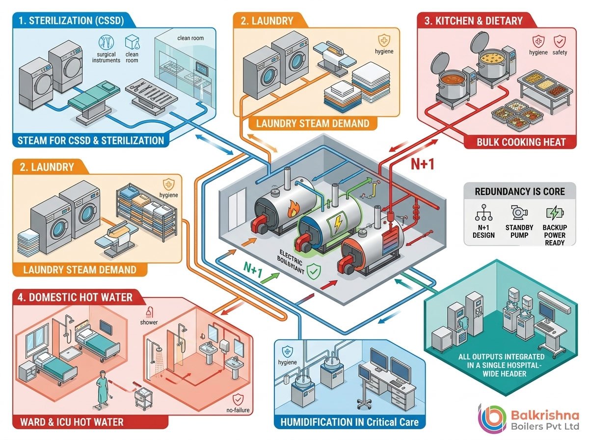 Boilers for Hospitals and Healthcare Facilities: Steam, Sterilization, and Reliable Hot Water