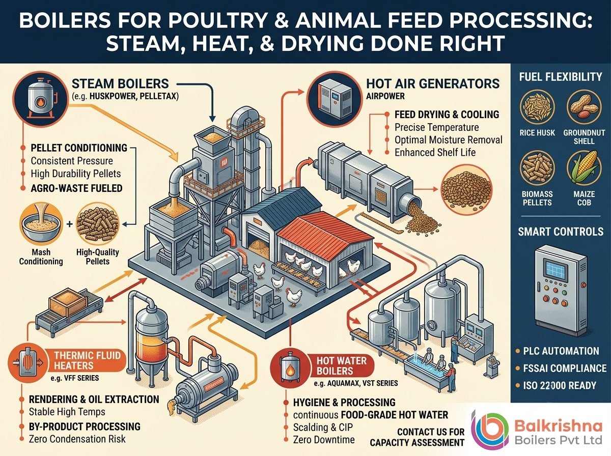 Boilers for Poultry and Animal Feed Processing: Steam, Heat, and Drying Done Right