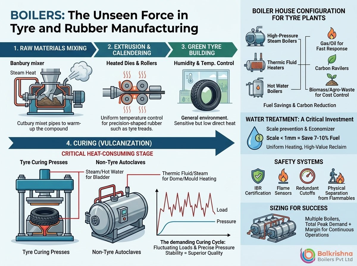 Boilers for Rubber and Tyre Manufacturing Plants