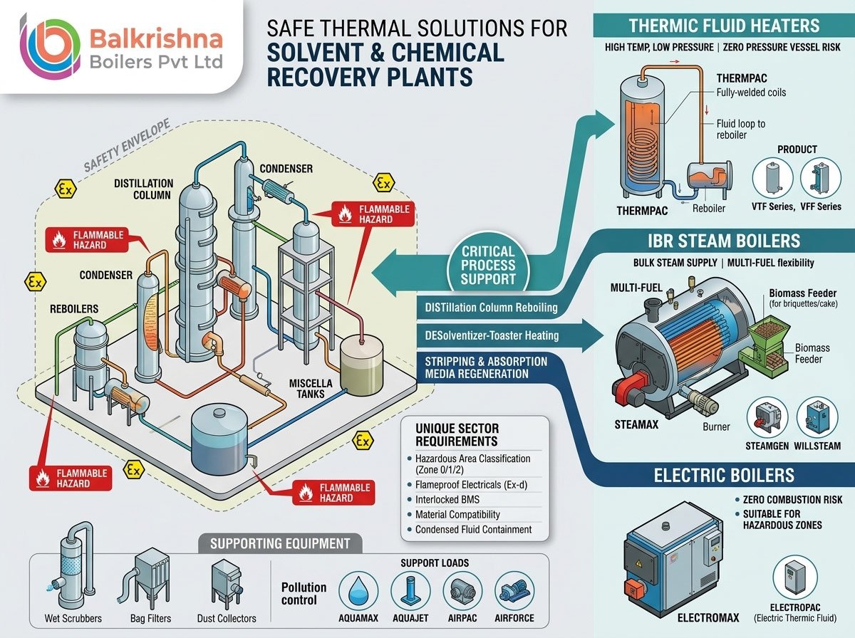Boilers for Solvent and Chemical Recovery Plants