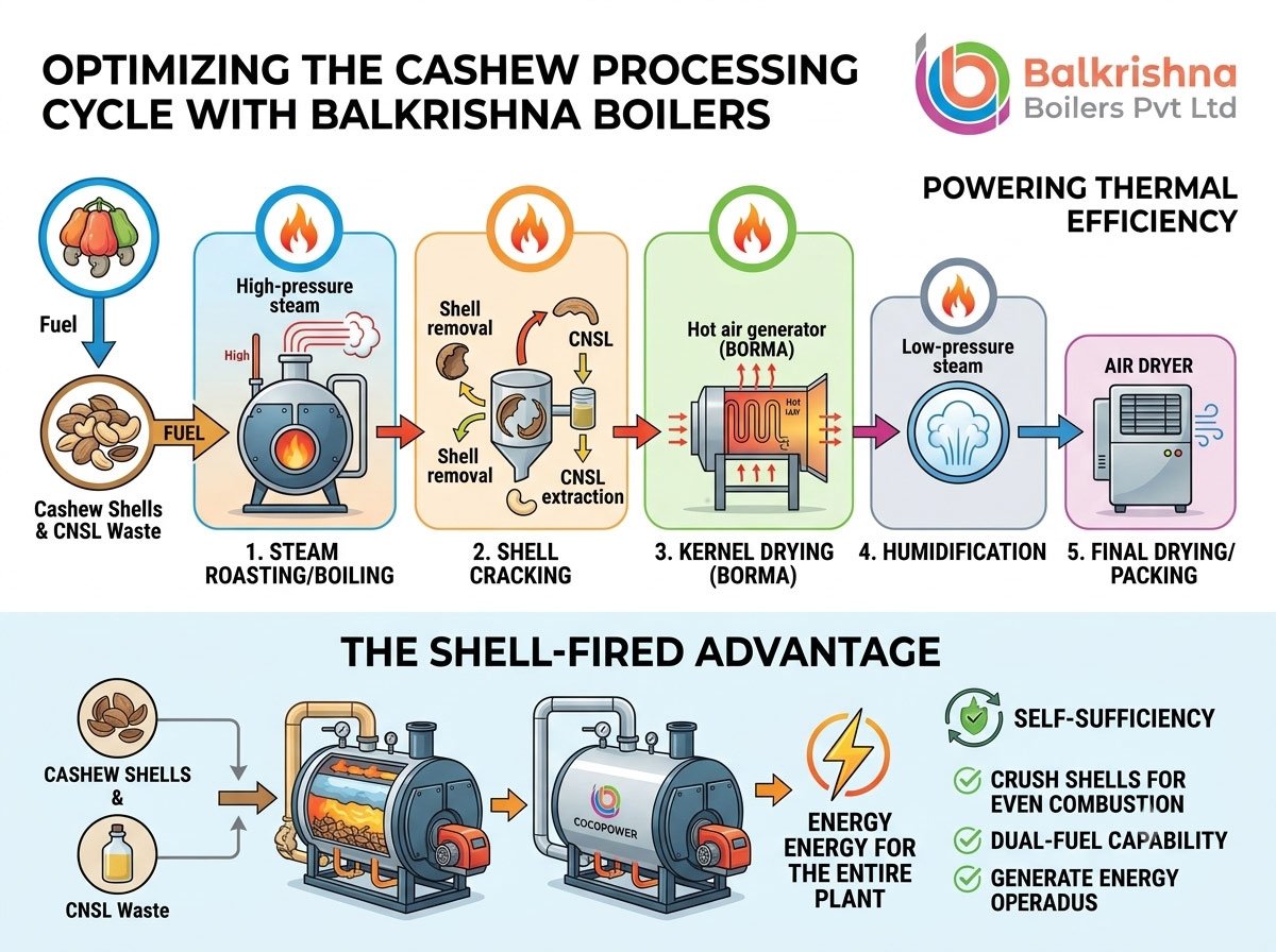 Boilers for the Cashew Processing Industry