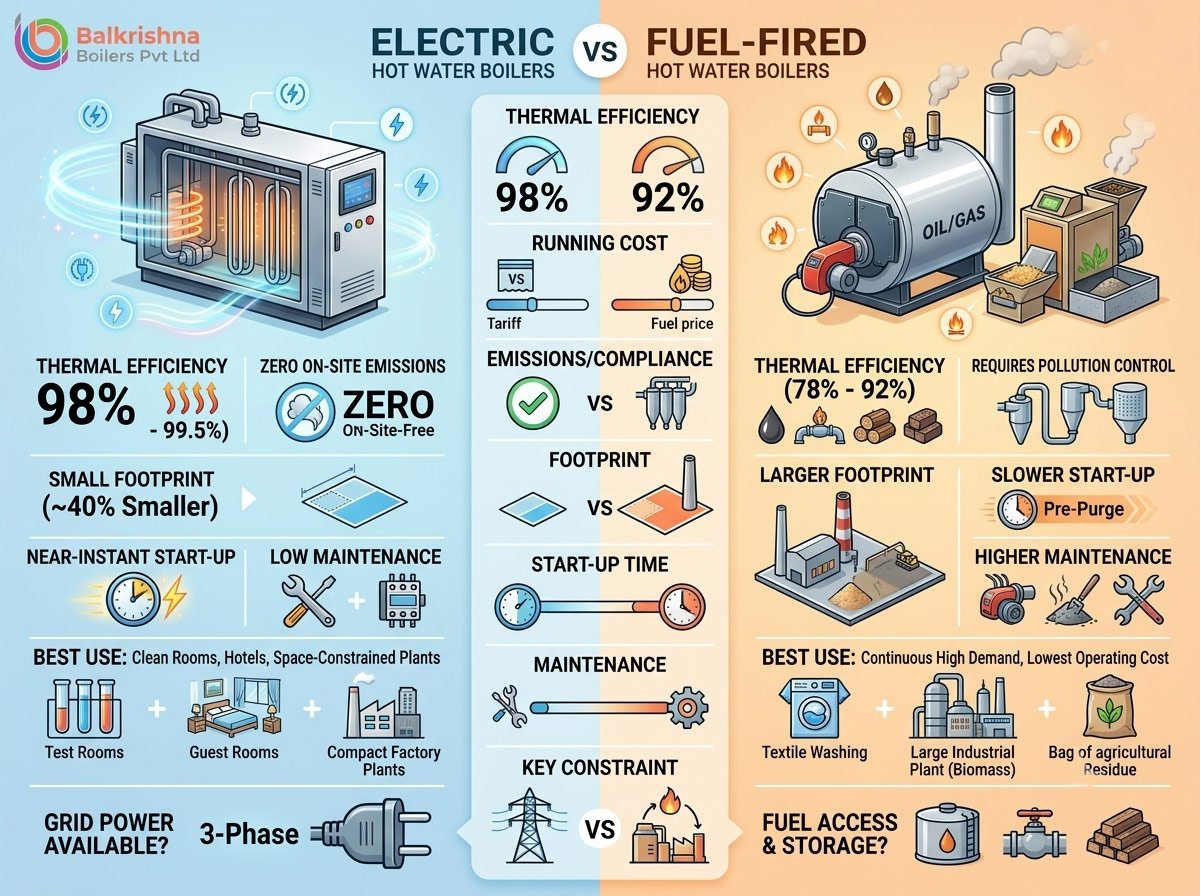 Choosing Between an Electric and Fuel-Fired Hot Water Boiler