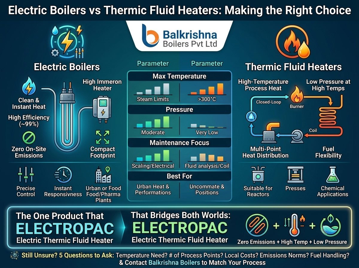 Electric Boilers vs Thermic Fluid Heaters: Making the Right Choice