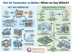 Hot Air Generator vs Boiler: When to Use Which