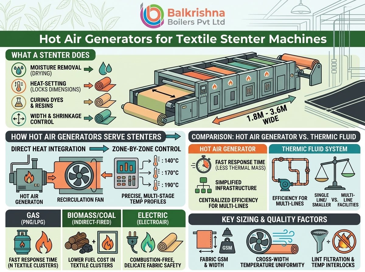 Hot Air Generators for Textile Stenter Machines