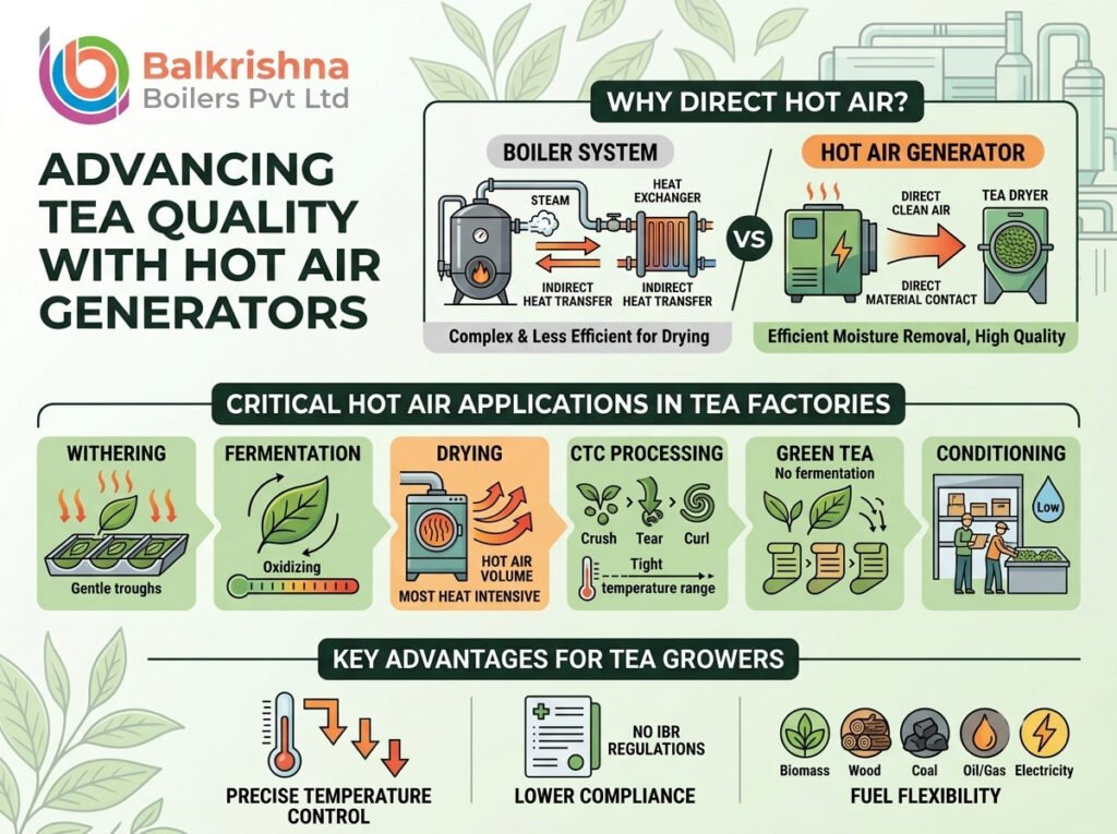 Hot Air Generators for the Tea Processing Industry