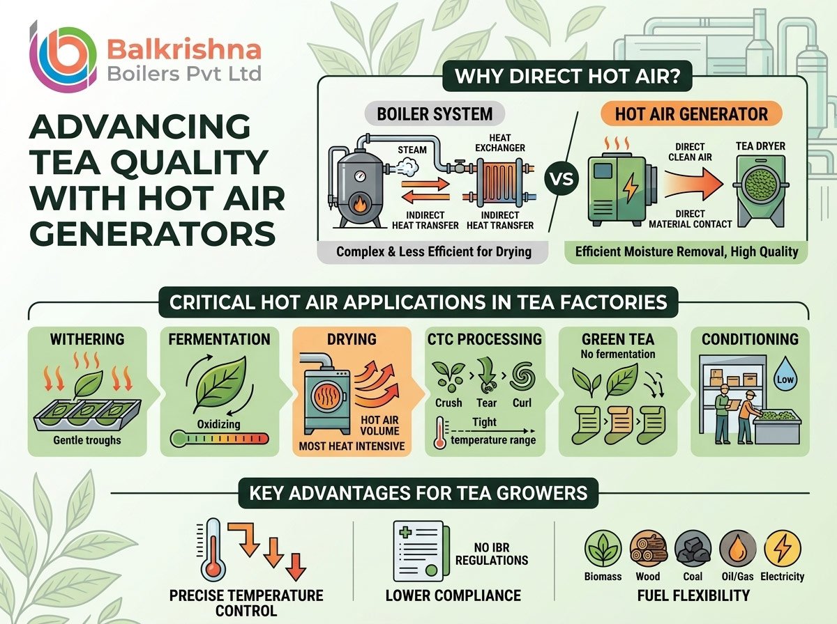 Hot Air Generators for the Tea Processing Industry