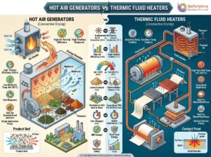 Hot Air Generators vs Thermic Fluid Heaters for Drying Applications