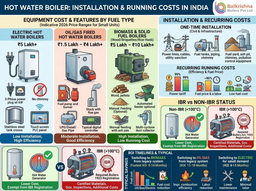 Hot Water Boiler Installation Costs in India