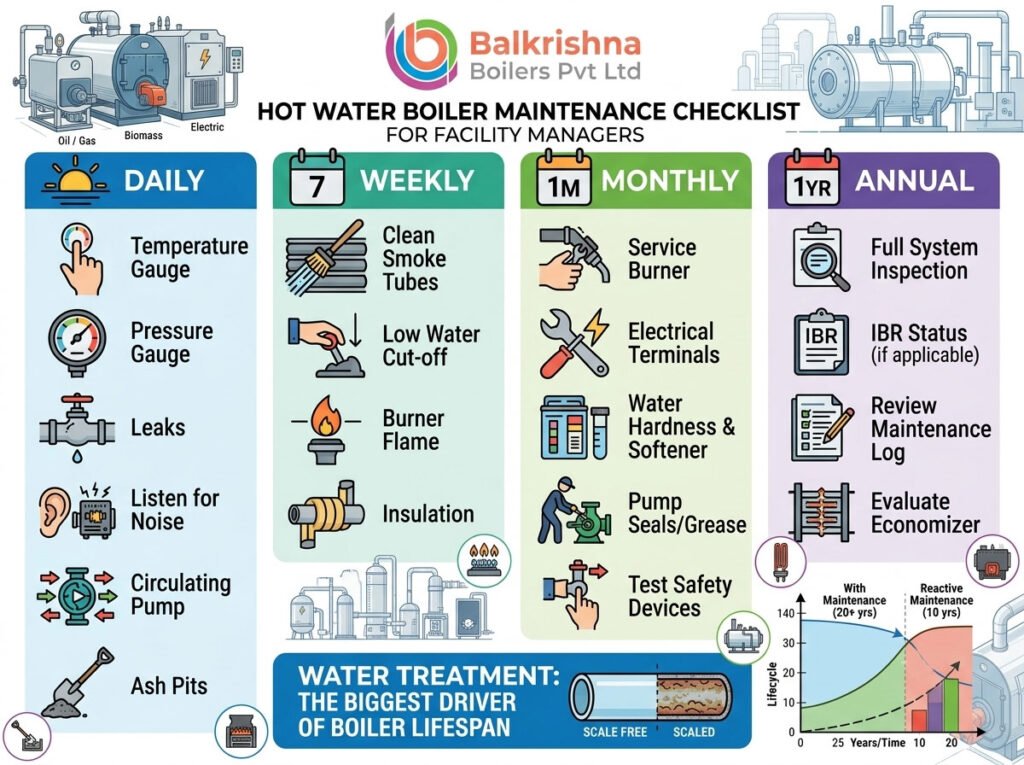 Hot Water Boiler Maintenance Checklist for Facility Managers