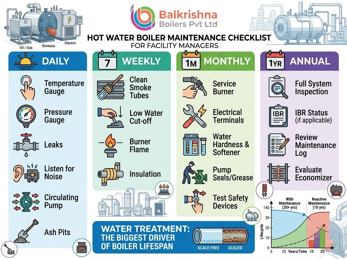 Hot Water Boiler Maintenance Checklist for Facility Managers