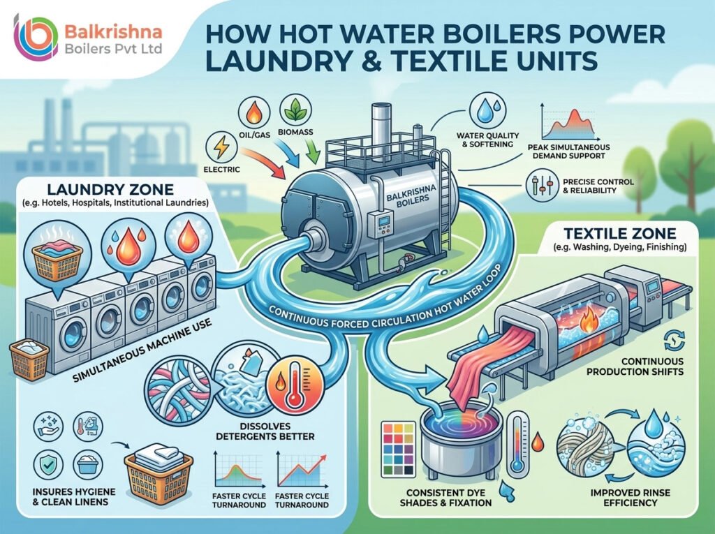 How Hot Water Boilers Support Laundry and Textile Washing Units
