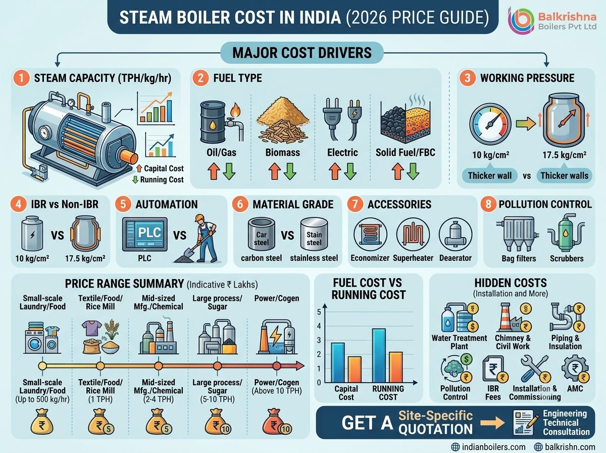 How Much Does a Steam Boiler Cost in India? (2026 Price Guide)