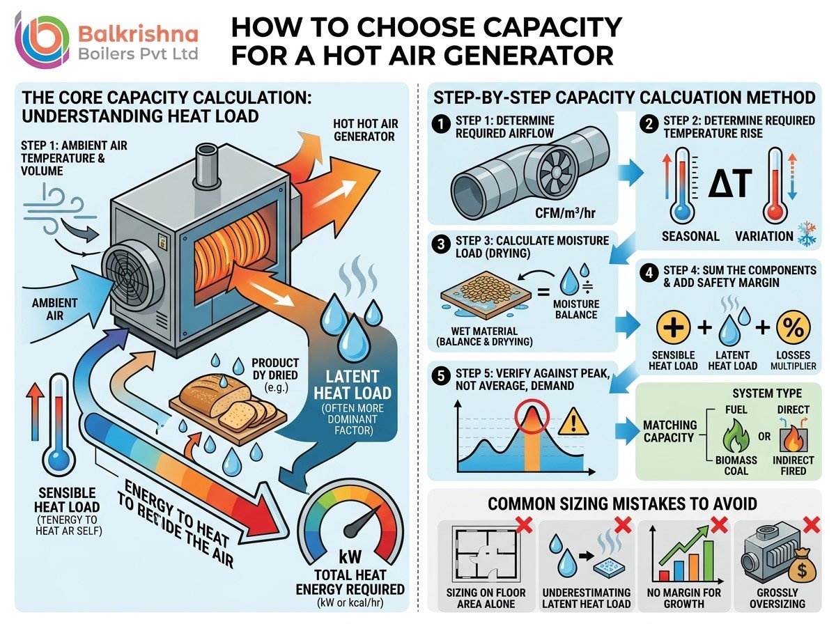 How to Choose Capacity for a Hot Air Generator