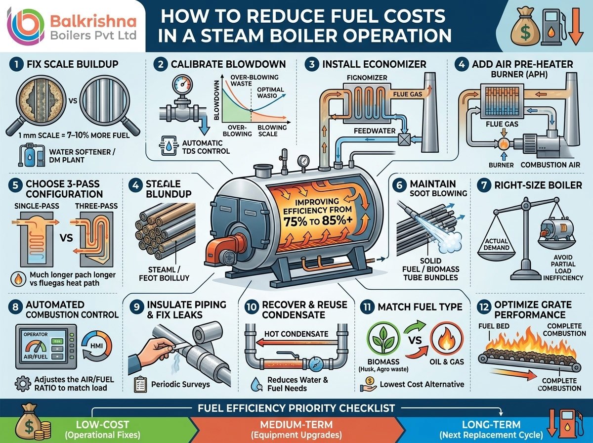 How to Reduce Fuel Costs in a Steam Boiler Operation