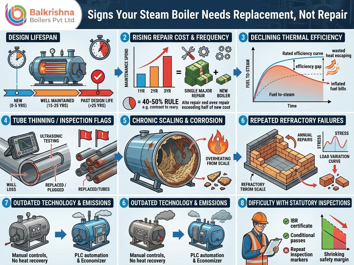 Signs Your Steam Boiler Needs Replacement, Not Repair