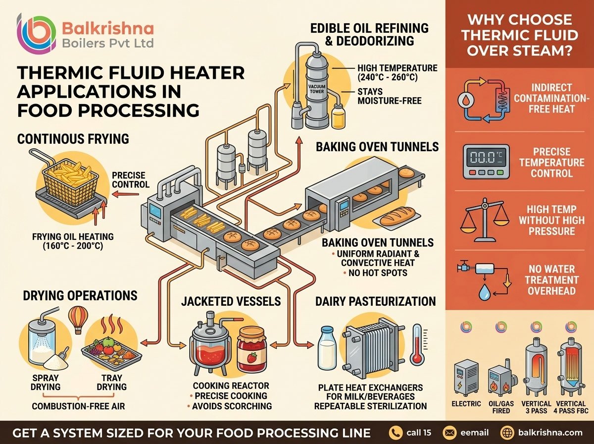 Thermic Fluid Heater Applications in Food Processing Plants