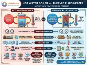 Thermic Fluid Heater vs Hot Water Boiler: Key Differences