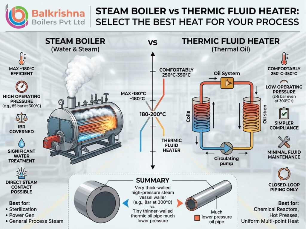 Thermic Fluid Heater vs Steam Boiler: Which Suits Your Process?