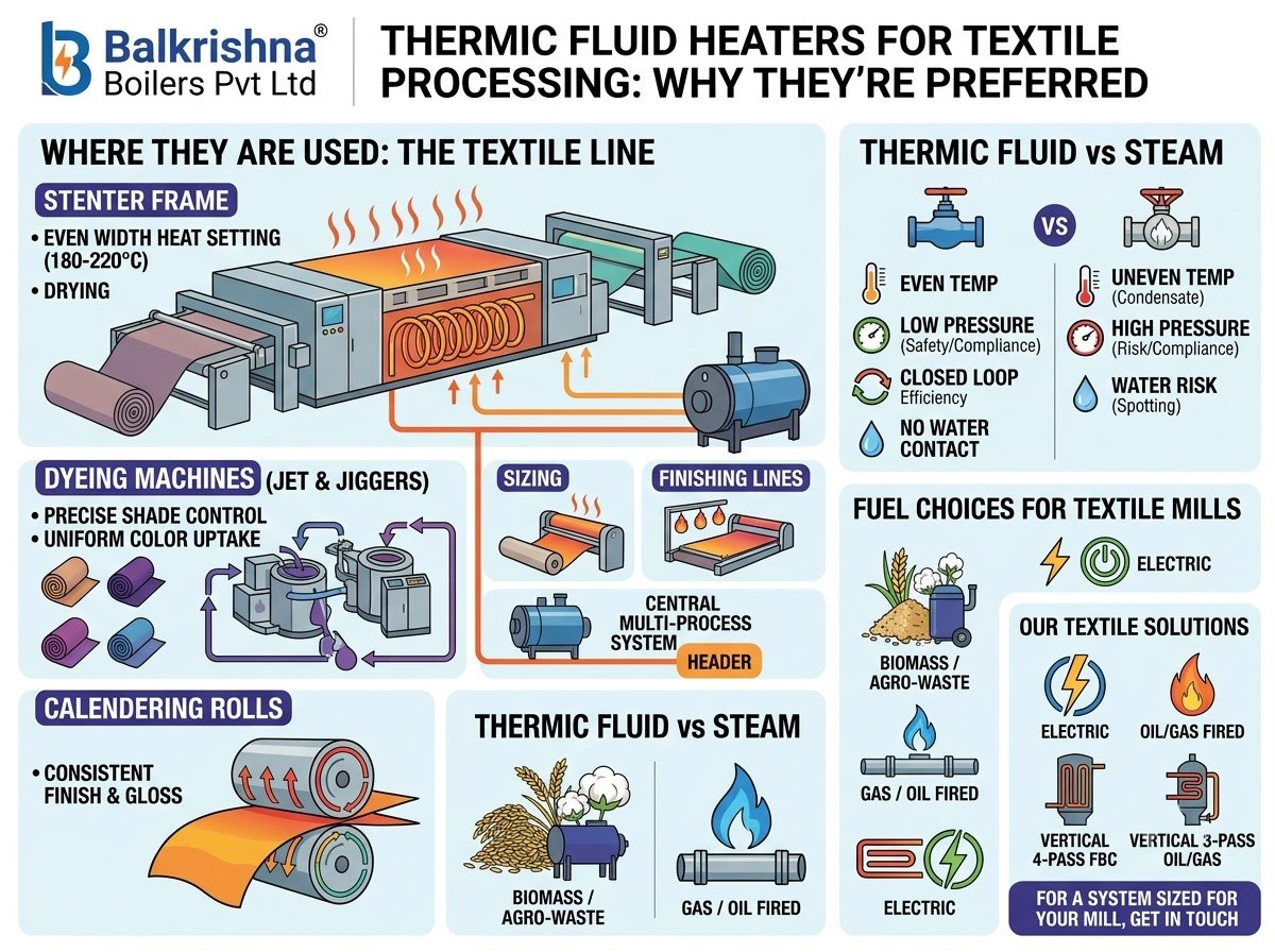 Thermic Fluid Heaters for Textile Processing: Why They're Preferred