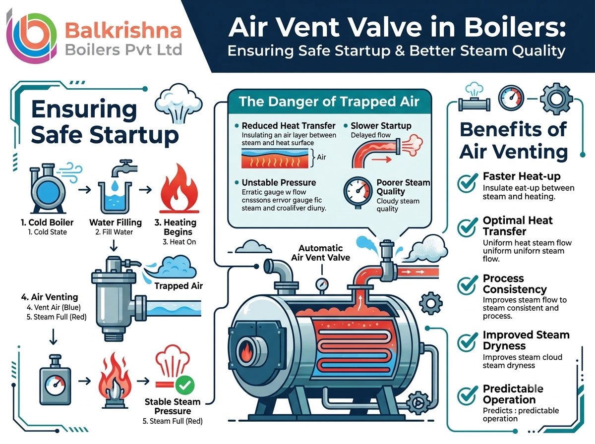 Air Vent Valve in Boilers: Ensuring Safe Startup & Better Steam Quality