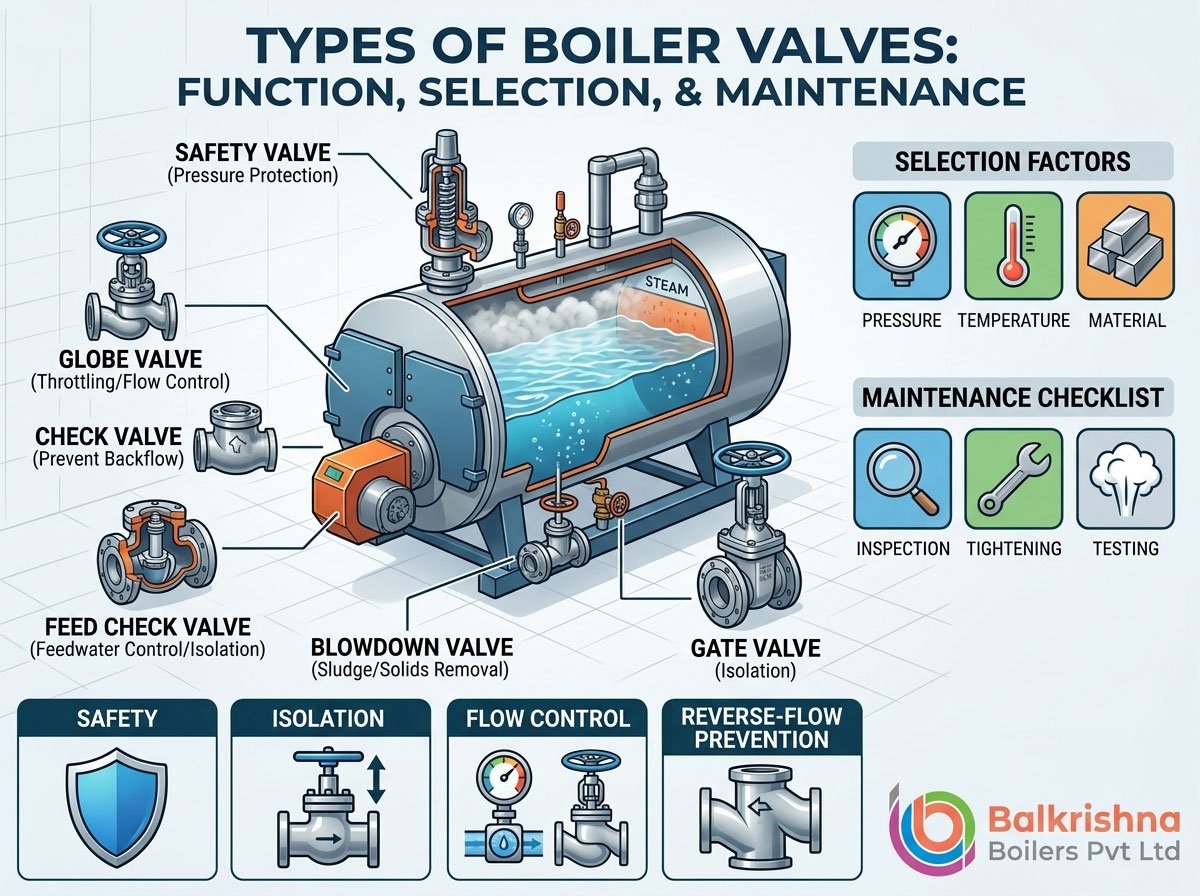Types of Boiler Valves Explained: Function, Selection & Maintenance